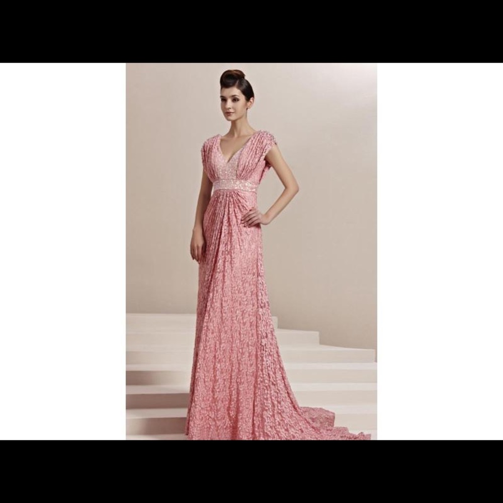 Pink lace dress